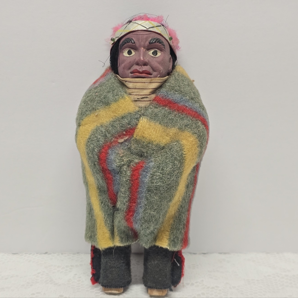 Antique Vintage Skookum Doll Native American Traditional Ethnic Folk Art